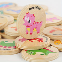 Wooden Dinosaurs Building Blocks for Kids