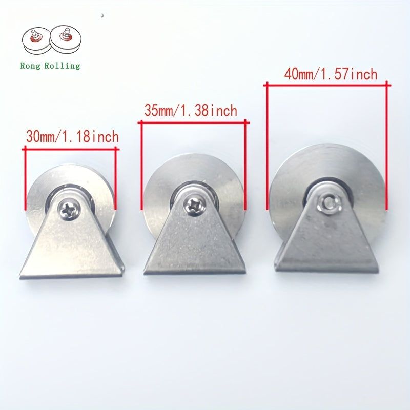 2pcs 304 Stainless Steel U Groove Rollers With Single 635ZZ Bearing