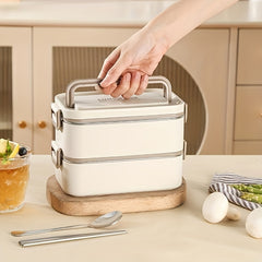 304 Stainless Steel Lunch Box Double layer Insulated Leakproof Food Container