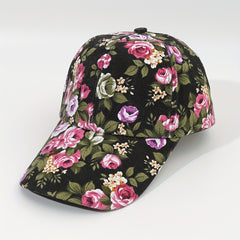 Vintage Flower Print Baseball Cap Spring & Summer Sunscreen Sports Hat
