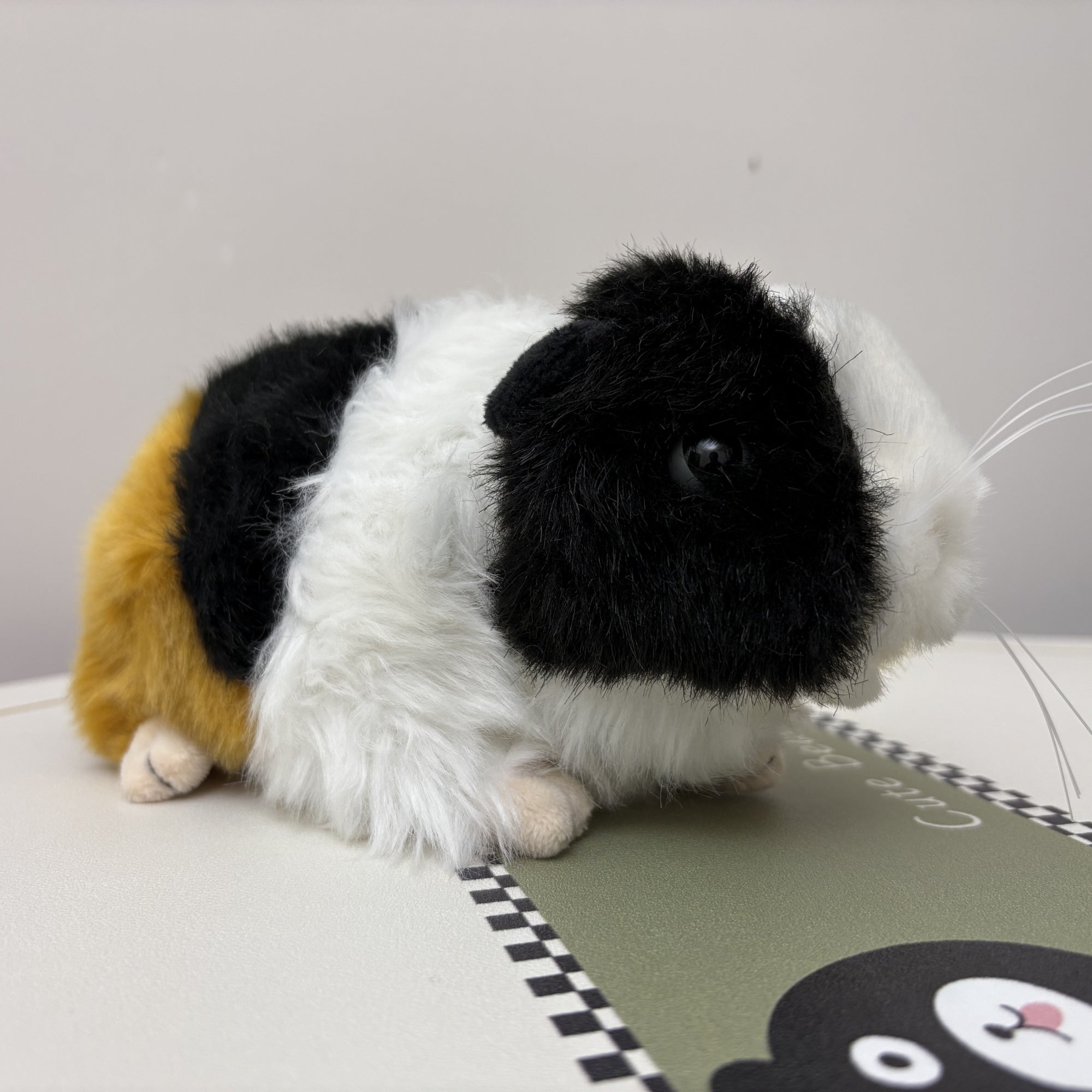 Realistic Guinea Pig Plush Soft Stuffed Animal Interactive Toy Brown Fur Gift