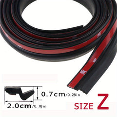 P D Type 2 Meter Car Door Sealing Strip Rubber Sound Insulation And Dust Prevent