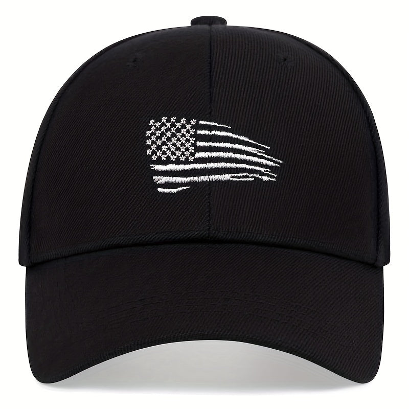 Flag Embroidery Baseball Cap Adjustable Dad Hat Lightweight Sun Hats