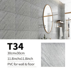 20pcs PVC Marble Floor Stickers Self Adhesive Waterproof Bathroom