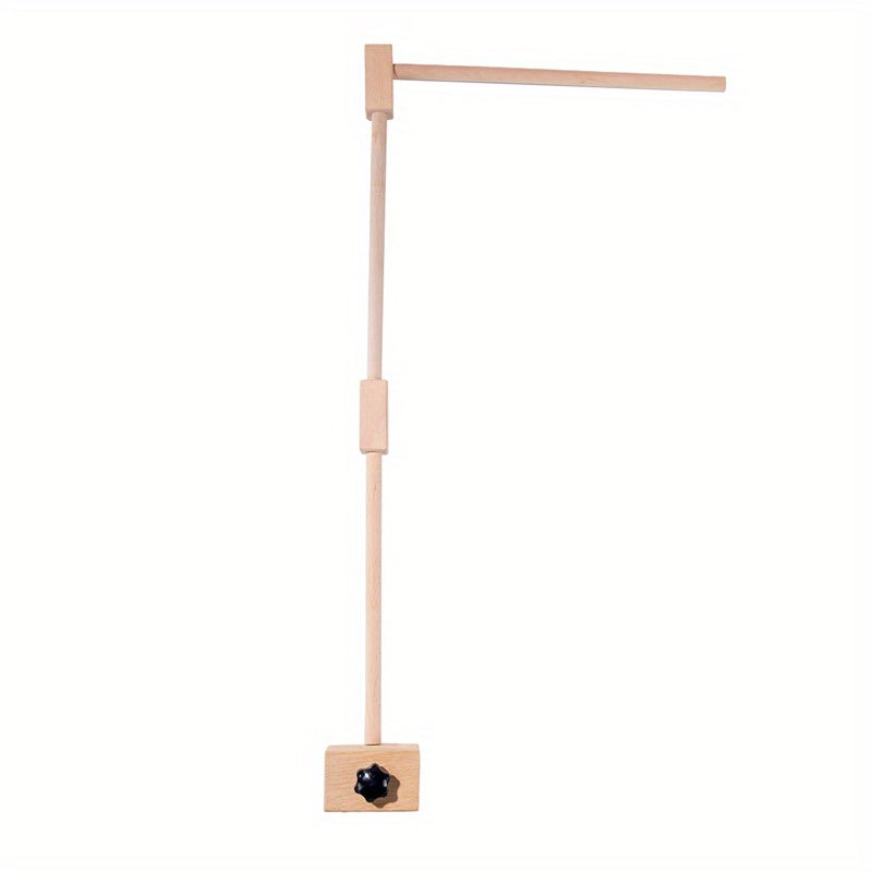 Sturdy Wooden Crib Bell Bracket with Rectangular Base