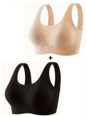 2pcs Wireless Bras Soft Stretch Women's Lingerie