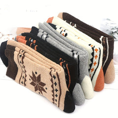 Men's Wool Cotton Thermal Socks Warm Crew Socks US Sizes 7-12