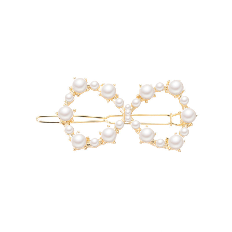 Heart Round Metal Hair Clip Geometric Hair Accessories for Girls