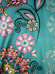  Paisley Print V Neck Boho Jumpsuit