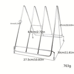 Stainless Steel Floor Standing Chopping Board Rack Kitchen Storage Rack
