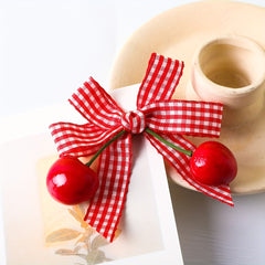 2pcs Cherry Hair Clips Mixed Bowknot Hair Accessories
