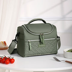 Polyester Lunch Bag Insulated Thermal Cooler Tote Large Capacity Hand Washable