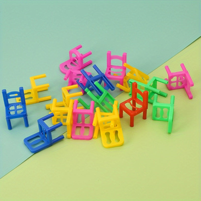16pcs Chair Stacking Toys DIY Balance Chair Stools Stacking Toys