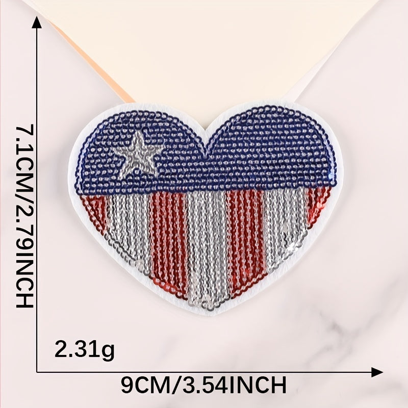 4pcs Sequin Pentagram Patches Girls Coat DIY Hand Sewing Accessories