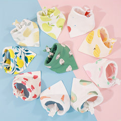 Baby Triangle Fabric Bibs Cartoon Baby Bibs Girls& Boys Feeding Bibs