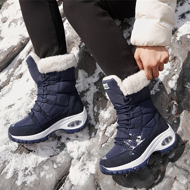 Women's Waterproof Snow Boots Warm Plush Lined Hiking Boots
