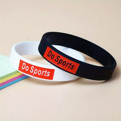 2pcs Silicone Sports Bracelet for Active Lifestyles - Comfortable Wristband