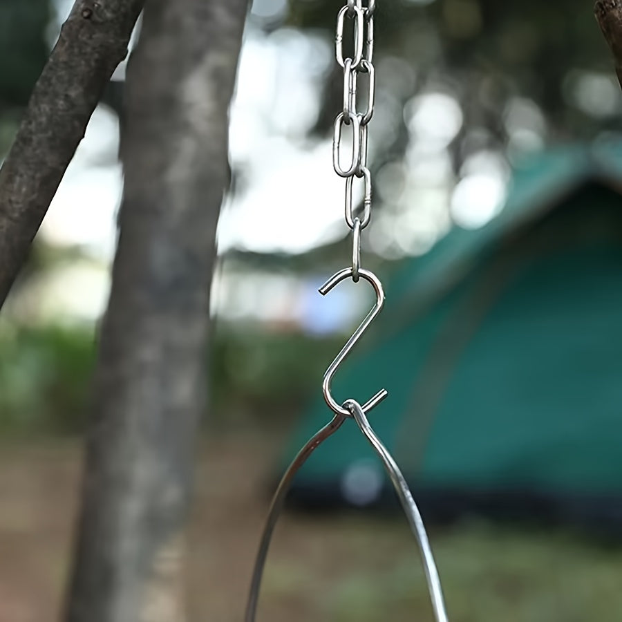 Portable Hanging Pot Holder Stainless Steel Bracket Camping