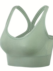 Women's Solid Sports Bra for Yoga Running Fitness