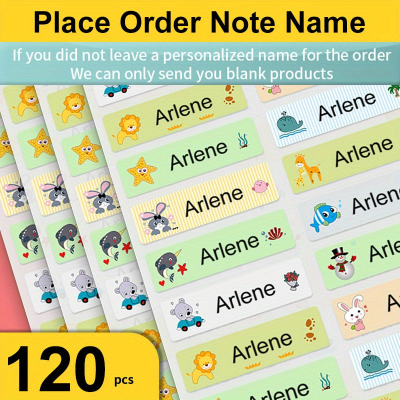Personalize Your Kids' School Supplies with Animal Style Name Stickers