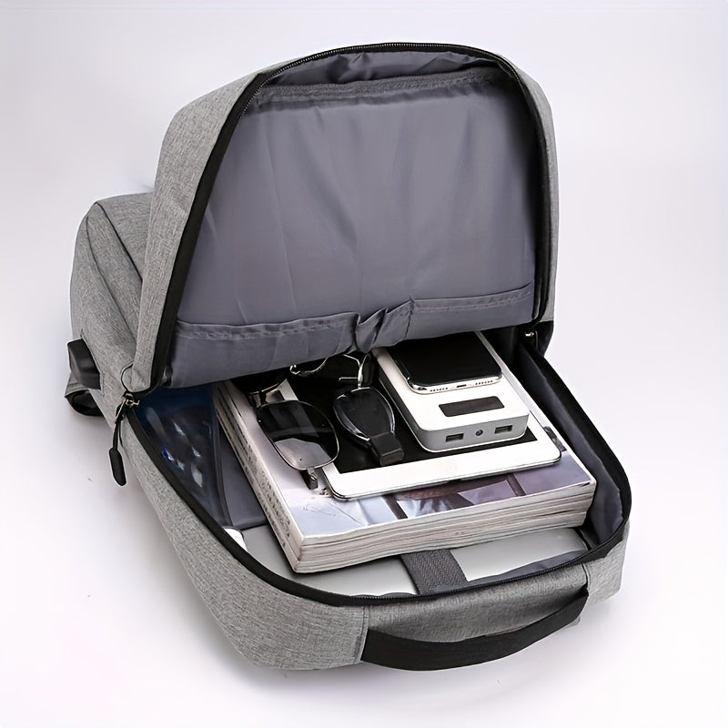 Waterproof Business Backpack USB Charging Port School Travel Laptop Bag