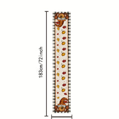 Thanksgiving Theme Fall Series Table Runner Polyester Tablecloth