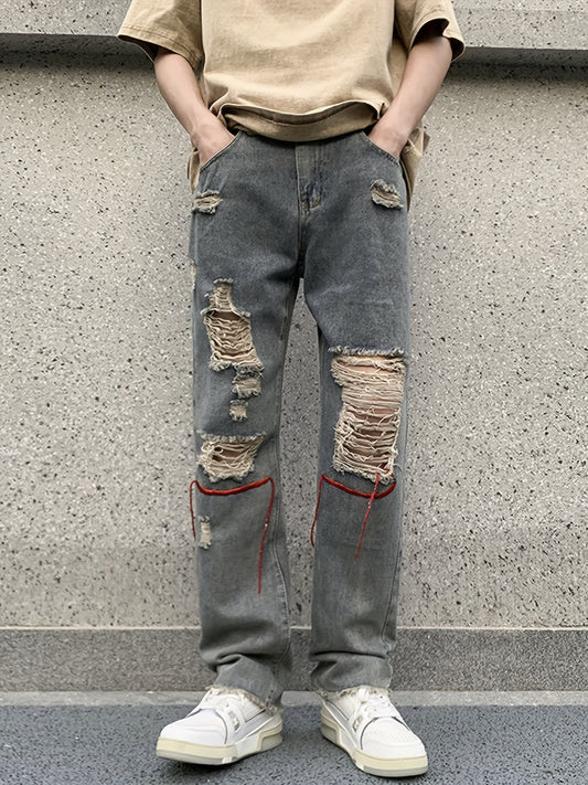 Men's Street Style Loose Jeans for Spring Summer