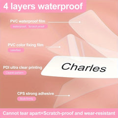 Customizable High Name Stickers Clear Print Waterproof Stain-resistant
