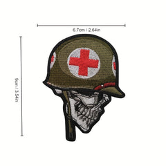 Boys Pirate Skull Arm Patch - Embroidered Design