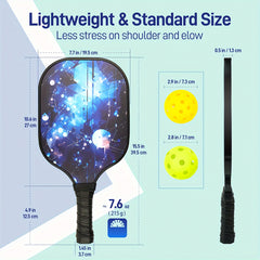 1pc 2pcs Fiberglass Surface Pickleball Set with Bag & Grip