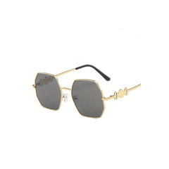 Men's Polygonal Metal Sunglasses for Outdoor Sports