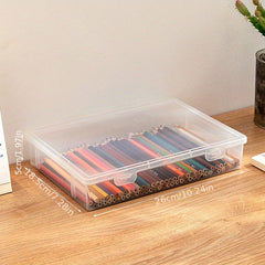 Large Capacity Pencil Case Transparent Plastic Storage Box