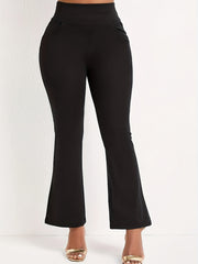 High Rise Flared Leg Trousers