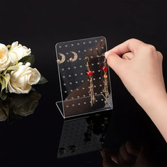 Acrylic Earring Holder 72 Holes Jewelry Display Stand