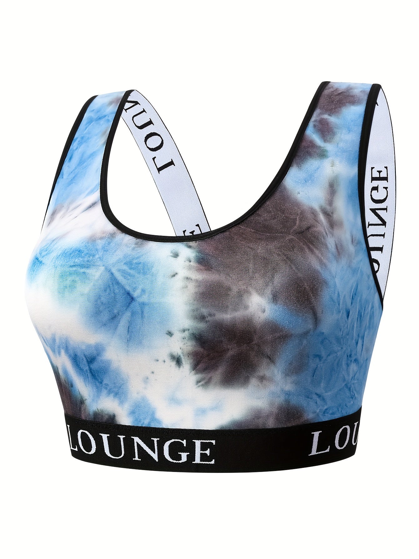  Tie Dye Letter Tape Bra & Panty Set