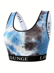  Tie Dye Letter Tape Bra & Panty Set