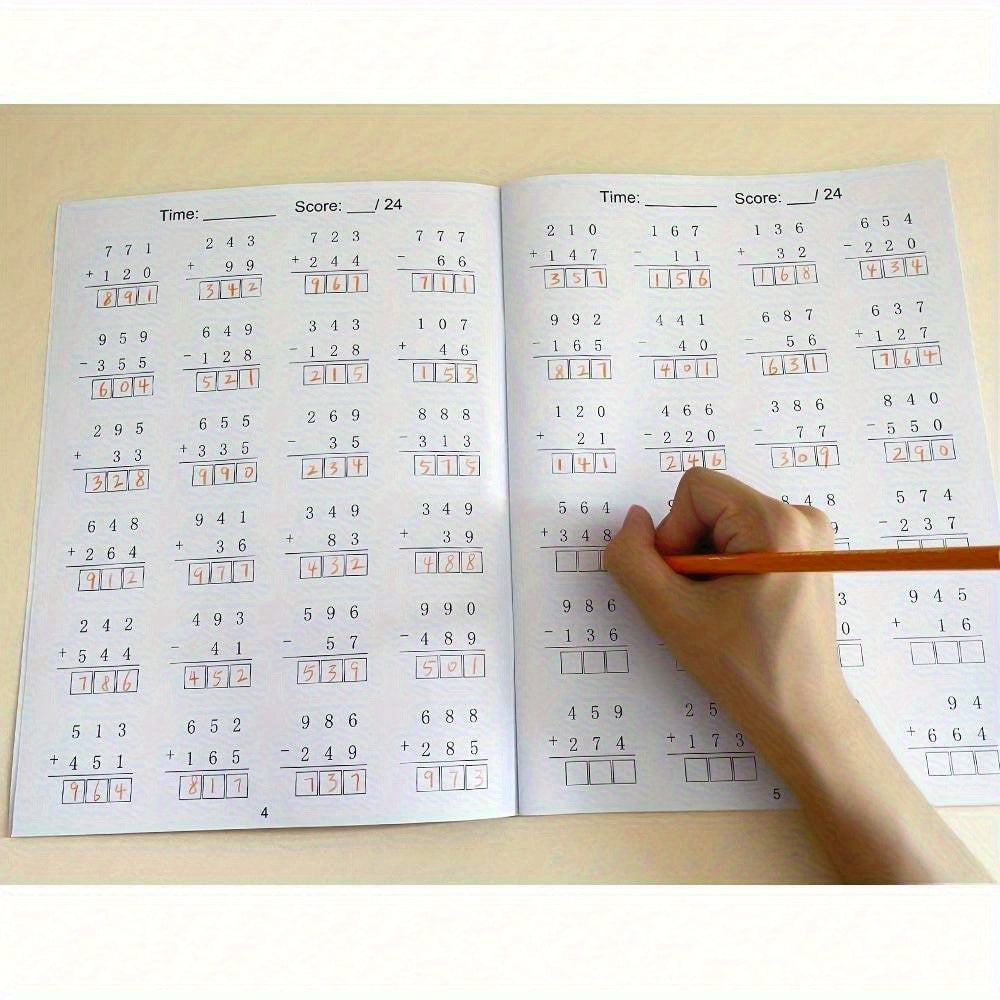 Addition and Subtraction Practice Book: Children's Training & Competition