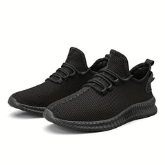 Men's Breathable Lace Up Running Shoes Outdoor Athletic Sneakers