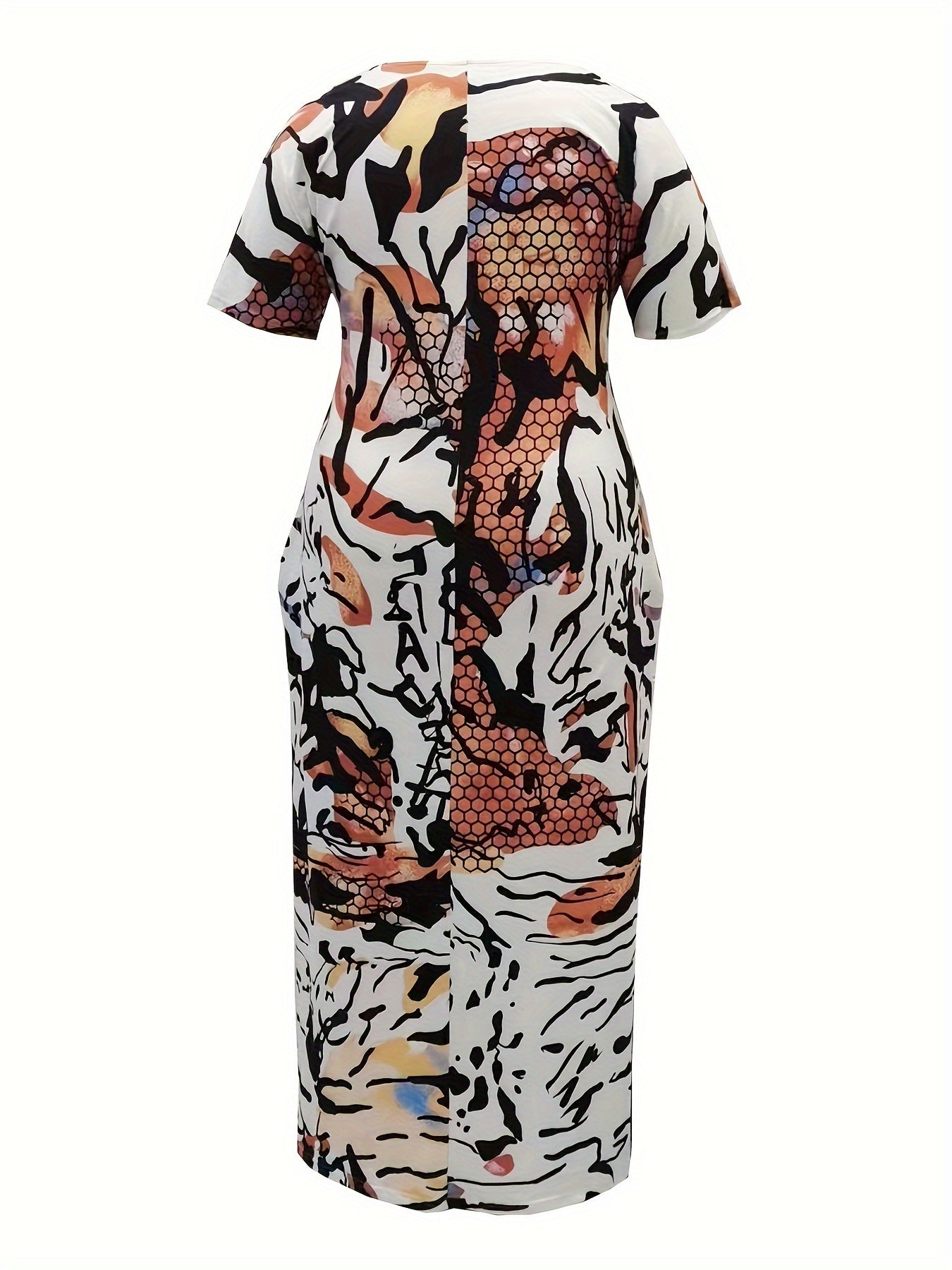  Graffiti Print Maxi Dress