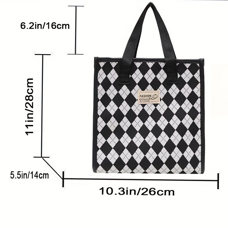 Geometric Pattern Handbag Casual All Match Carrying Bag For Women