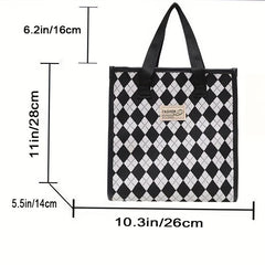 Geometric Pattern Handbag Casual All Match Carrying Bag For Women