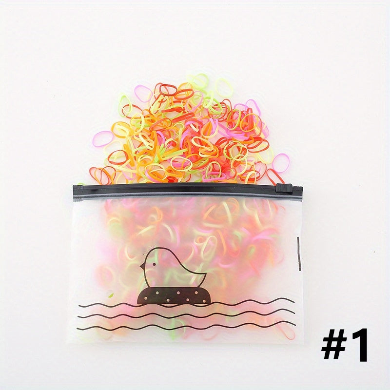 1500pcs Colorful Elastic Hair Tie for Girls