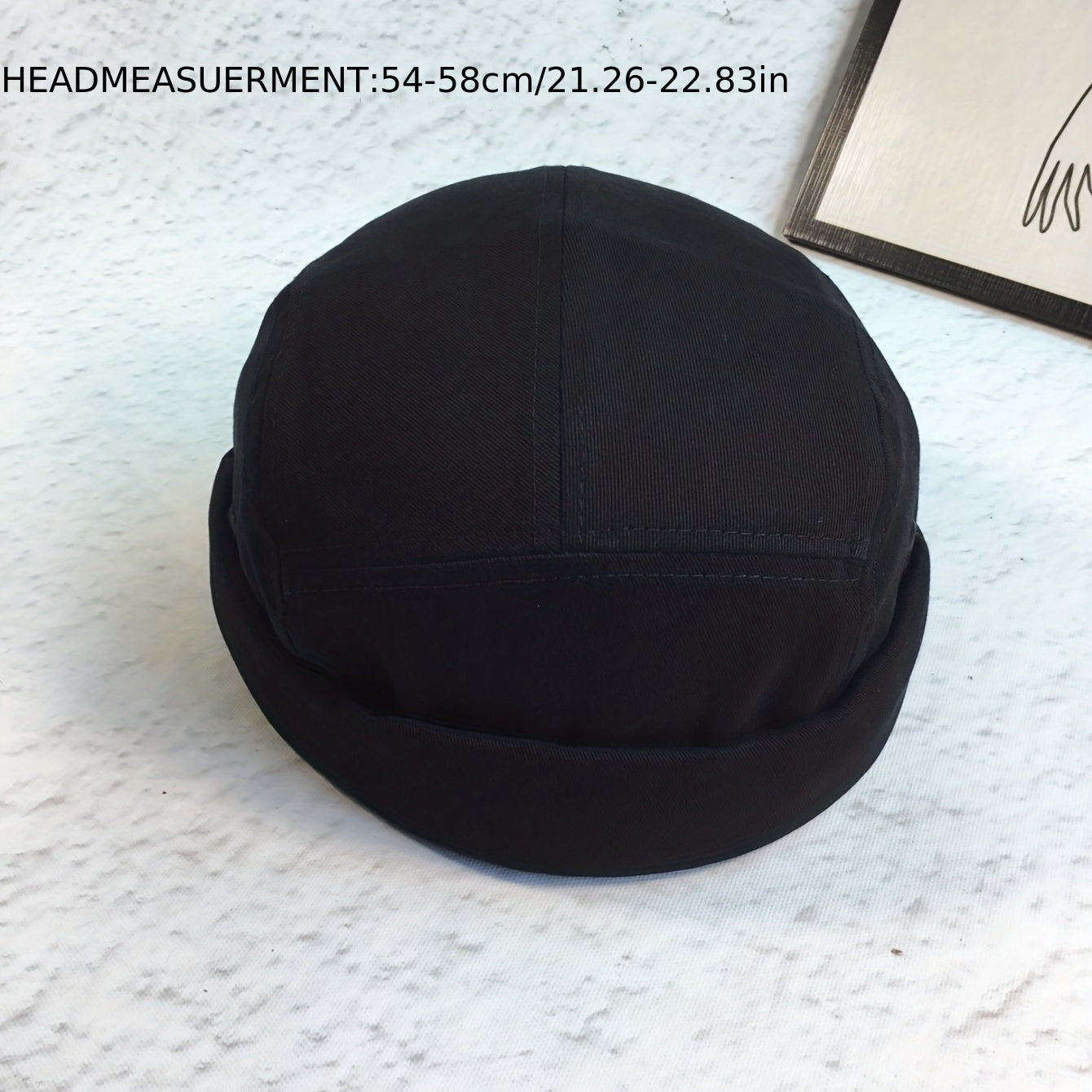Men's Embroidery Letter Landlord Beanie Hat Japanese Hip Hop - Black