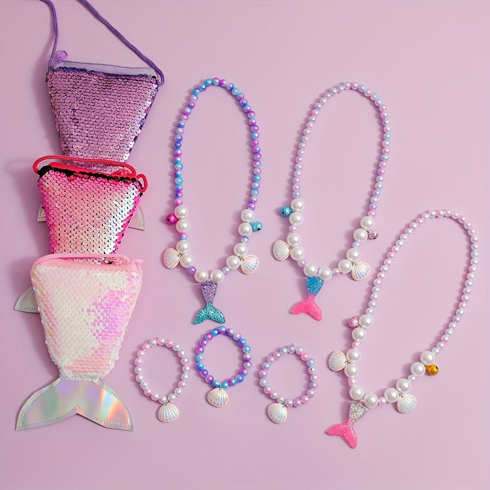 Mermaid Tail and Shell Accessory Set for Girls
