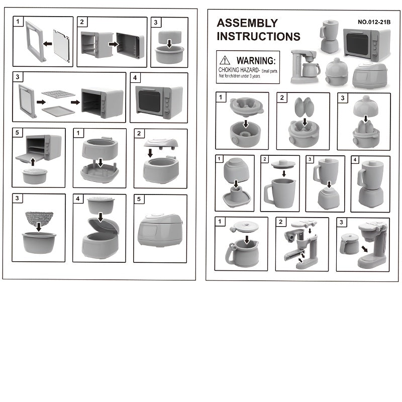 14pcs Dollhouse Kitchen Set: Microwave, Rice Cooker, Egg Cooker & More