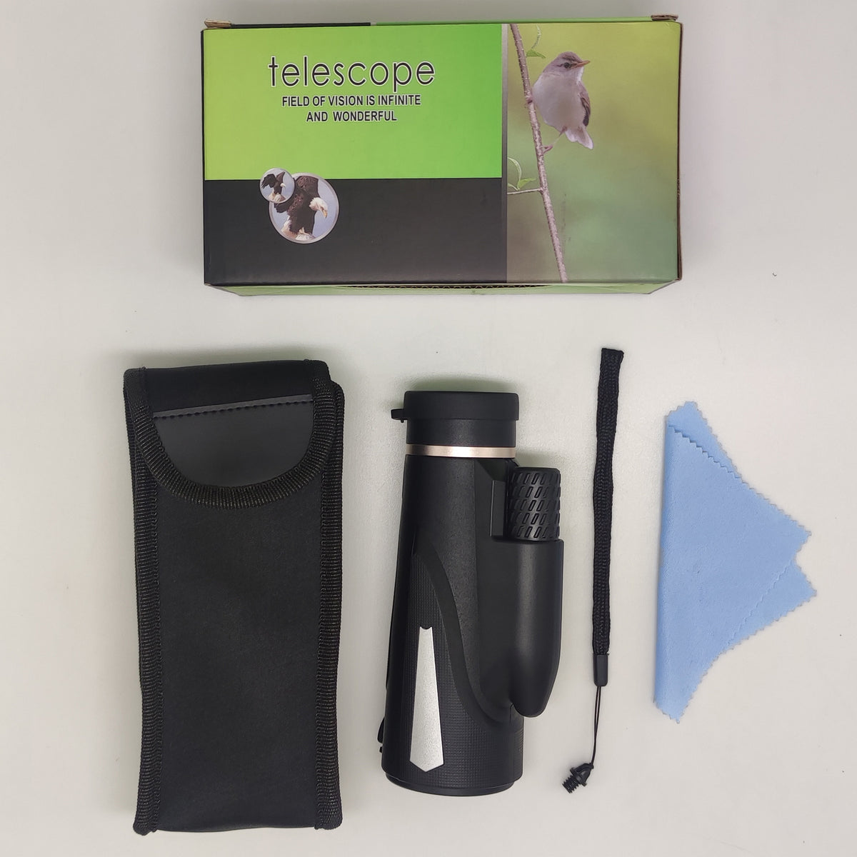HD Waterproof Monocular BAK4 Prism Bird Watching Hiking Camping