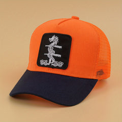 Dragon Embroidery Patch Trucker Hat Baseball Cap Lightweight Sunshade