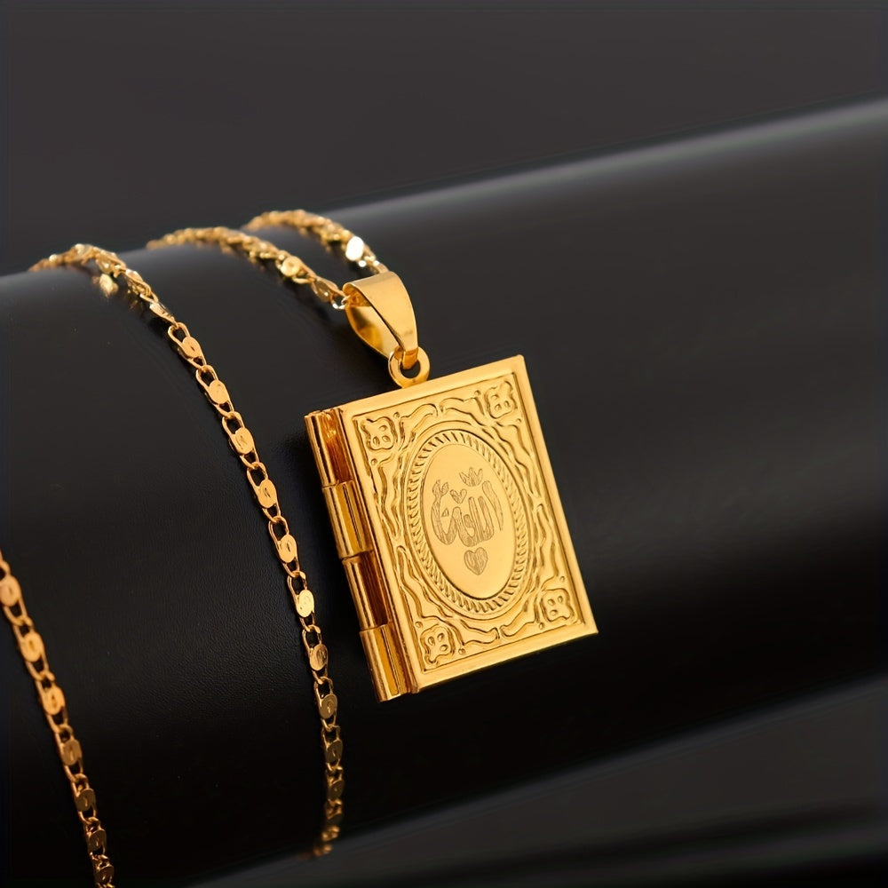 Men's Photo Box Pendant Necklace Casual Jewelry Plated