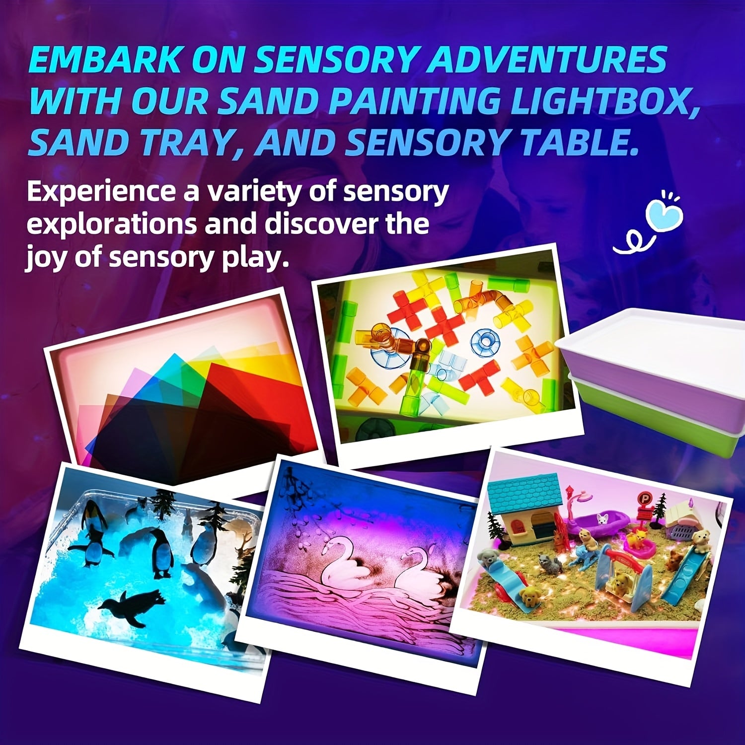 Kids Light Table Sand Art Kit, DIY Craft Supplies