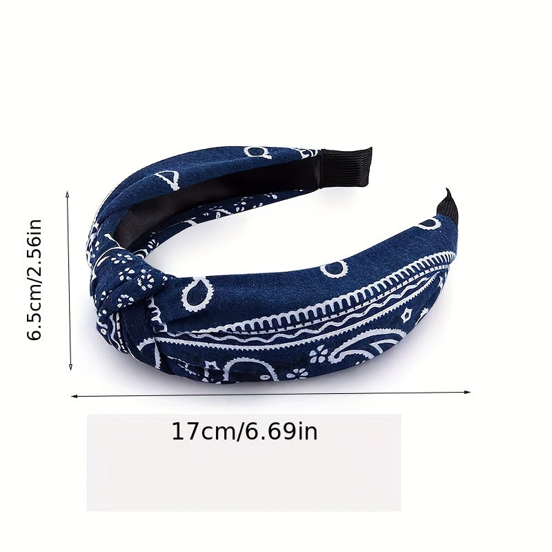 Bohemian Style Yoga Sports Headband Sweat Absorb Sweatband Elastic Headband